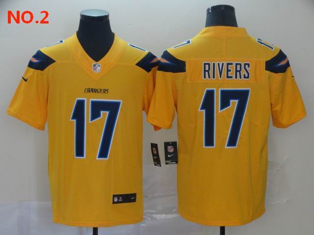 Men's Los Angeles Chargers #17 Philip Rivers Jersey NO.2;